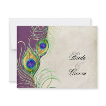 Peacock Feathers RSVP Response Cards