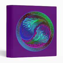 Peacock Feathers Yin Yang 5 Binder