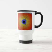 Peacock Fractal Mandala Orange Yellow Coffee Mugs