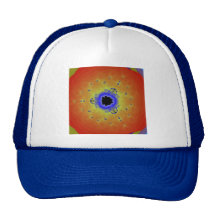 Peacock Fractal Mandala Orange Yellow Hats