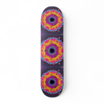 Peacock Fractal Mandala Yellow Pink Purple