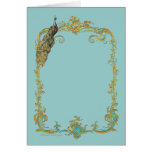 Peacock & Gold Filigree Cards