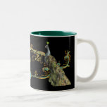 Peacock & Gold Filigree Coffee Mug