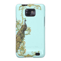 Peacock & Golden Scrolls Samsung Galaxy Cases