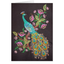PEACOCK GREETING CARD