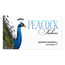 Peacock Hair Stylist Beauty Salon Designer business cards