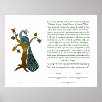 Peacock in Fall - Ketubah