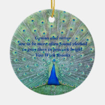 Peacock in Full Plumage Display Photography ornaments