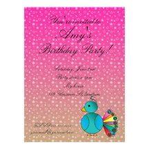 Peacock invitation
