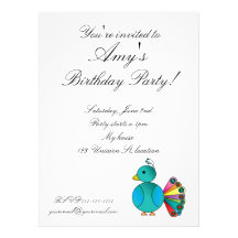 Peacock invitations