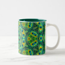 PEACOCK KALEIDOSCOPE COFFEE MUG