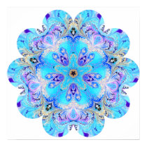 Peacock Kaleidoscope Flower Poster posters