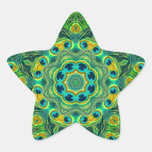 PEACOCK KALEIDOSCOPE STICKERS