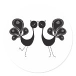 Peacock Love Classic Sticker