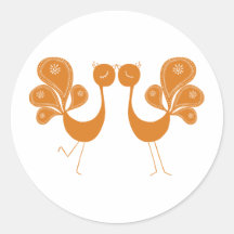 Peacock Love Marigold Sticker