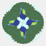 Peacock Medallion Round Stickers