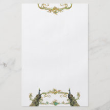 Peacock n Gold Filigree Flyer Announcement