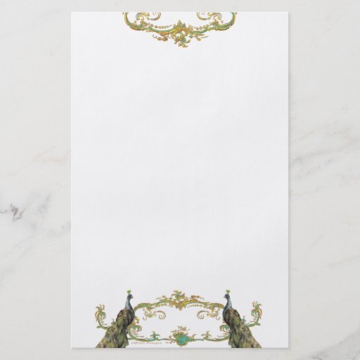 Peacock n Gold Filigree Flyer Announcement