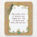 Peacock n Paisley Ornate Art Mousepad