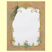 Peacock n Paisley Ornate Art Print Cards flyers