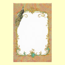 Peacock n Paisley Ornate Art Print Cards stationery