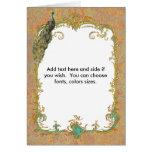 Peacock n Paisley Ornate Note Greeting Cards