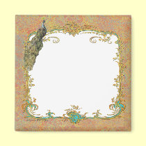 Peacock n Paisley Ornate "Save the Date" Magnet magnets