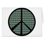 Peacock Peace Sign Greeting Cards