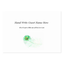 Peacock - Place Cards Business Card Templates