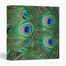 Peacock plumage vinyl binder