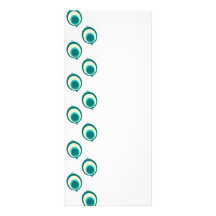 Peacock Polka Dots Rack Card