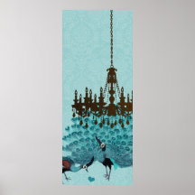 Peacock Roaring 20's Wedding Poster