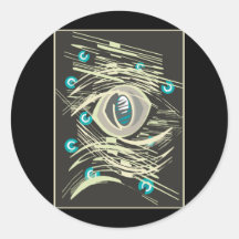 Peacock Round Stickers
