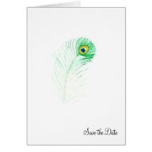 Peacock - Save the Date Card