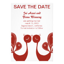Peacock Save the Date Personalized Announcements