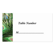 Peacock Table Numbers Classic Business Cards