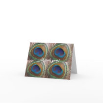Peacock Thank You Card