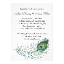 Peacock Wedding Invitation