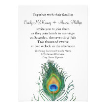 Peacock Wedding Invitation