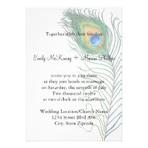 Peacock Wedding Invitation
