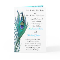 Peacock Wedding Invitation Cards