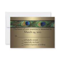 Peacock Wedding RSVP Invites