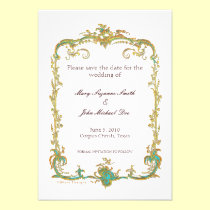 Peacock Wedding Save the Date Invitation invitations