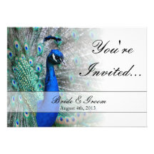 Peacock Wedding Theme 1 Invitations