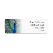 Peacock Wedding Theme 1 Labels