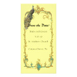 Peacock with Gold Frame "Save the Date" Card Photo Cards