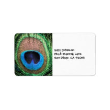 Peacock with Stained Glass Effect. Personalized Address Labels
