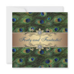 Peacock Womans 40th Birthday Party invitations
