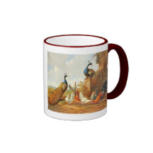 Peacocks and chickens Coffee Mug