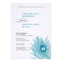 Peacock's Feather Wedding Invitation